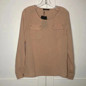 COLOR BLOCK Tab Pocket Blouse